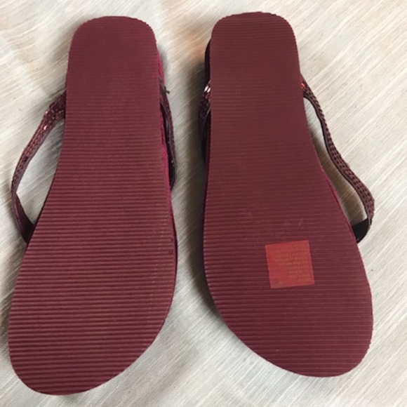 Maroon Velvet Sandals - Picture 3 of 6